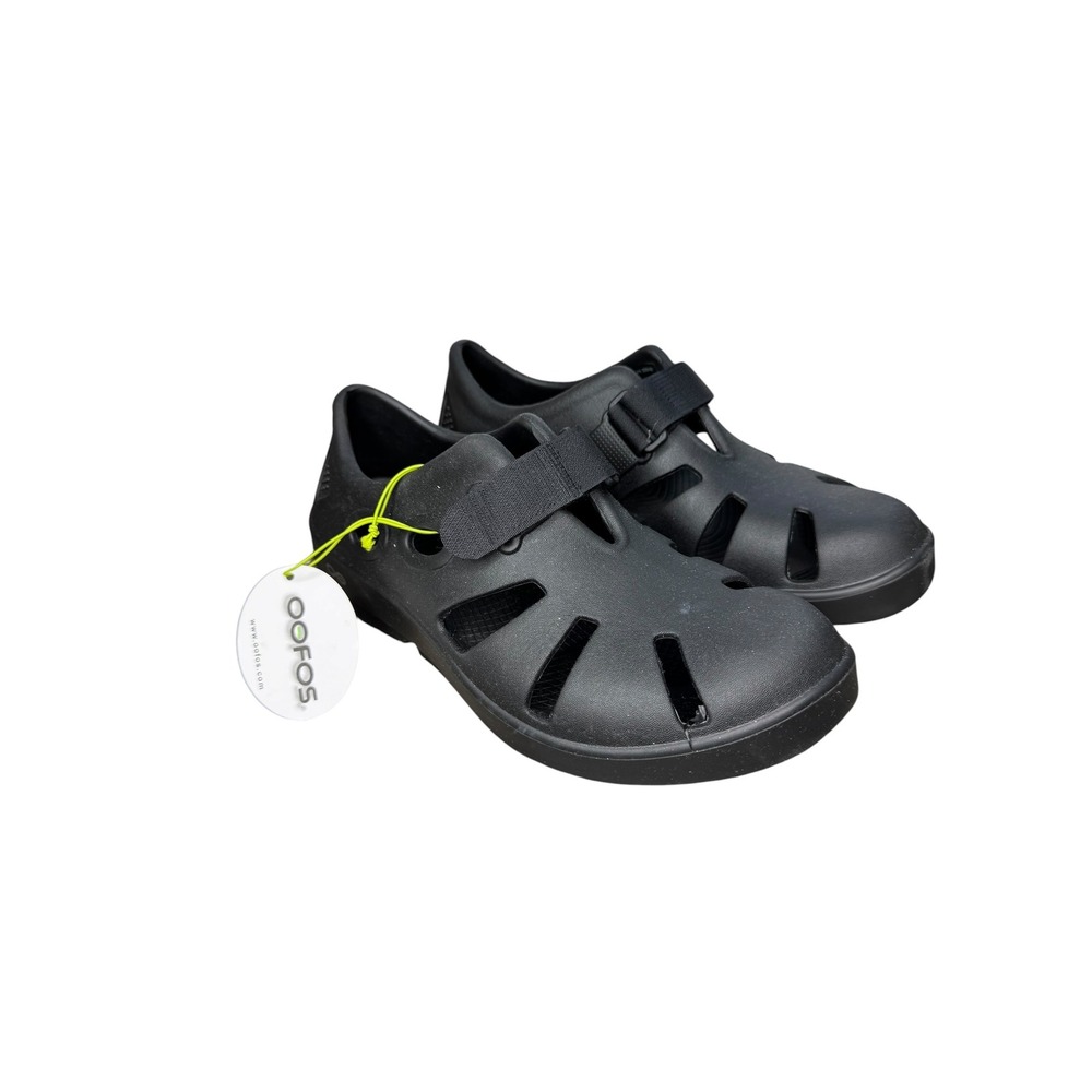 OOFOS Oocandoo Unisex Black Active Recovery Sandals Shoes M8 W10 EU 41